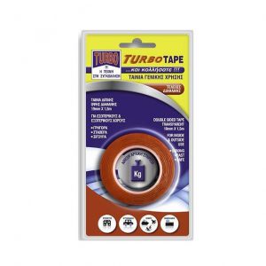 Turbo Ταινία Διπλής Όψης Ισχυρής Συγκράτησης 19mm x 1.5m